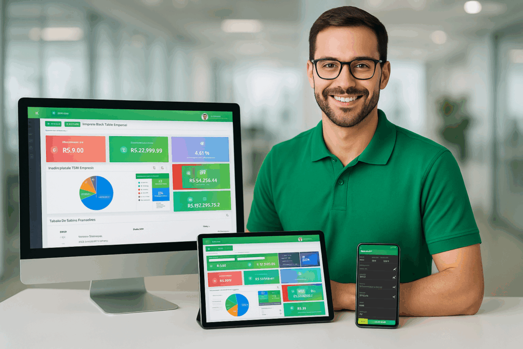 Sistema Solucap em desktop, tablet e celular — aplicativo de coleta para recapadoras de pneus